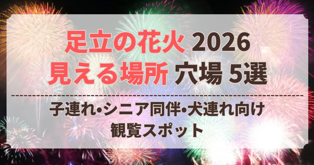 足立の花火 見える場所