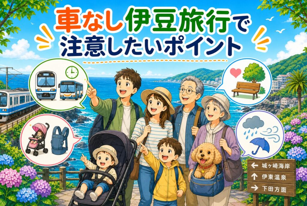 車なし伊豆旅行で子連れ・親同伴・犬連れが注意したいポイント