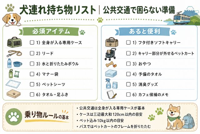犬連れ持ち物リスト