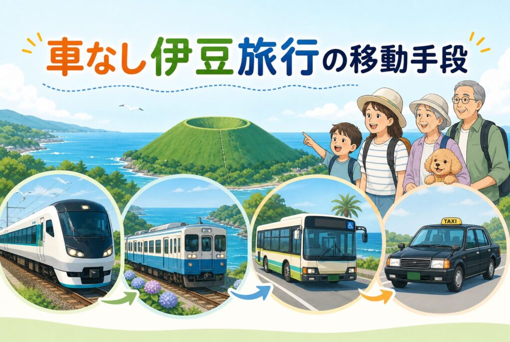 車なし伊豆旅行の移動手段