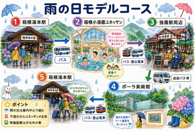 雨の日モデルコース