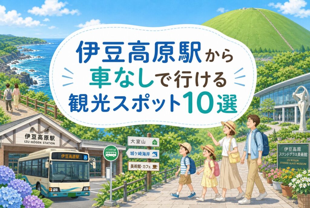 伊豆高原駅から車なしで行ける観光スポット10選