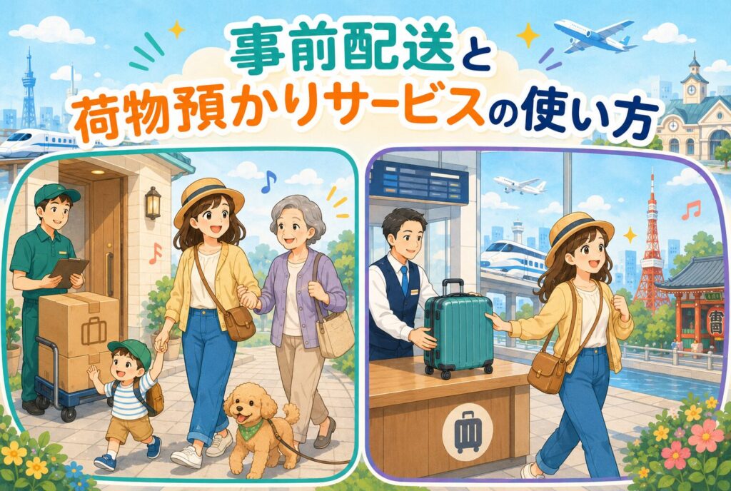 事前配送と荷物預かりサービスの使い方