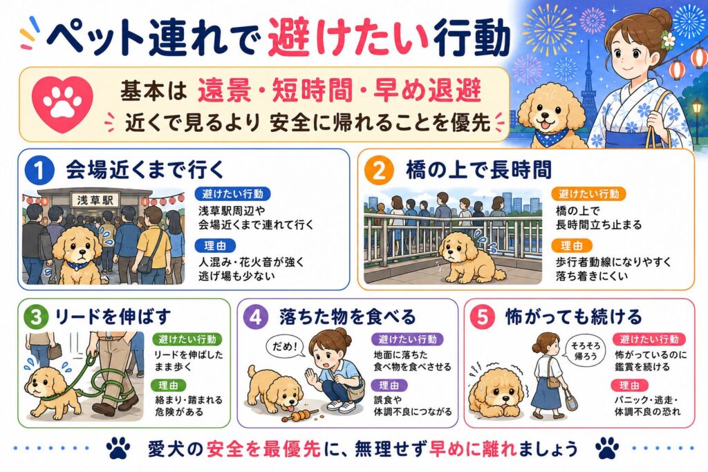ペット連れで避けたい行動