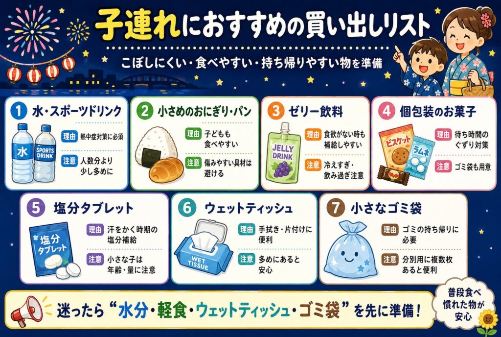 子連れにおすすめの買い出しリスト